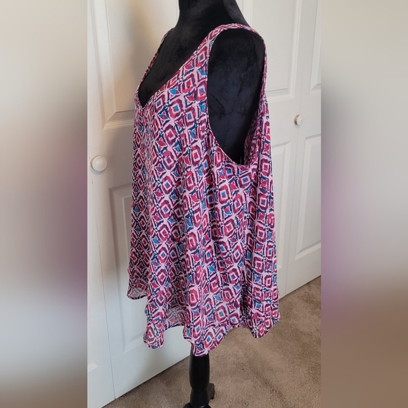 🔥2For$20 Women's LANE BRYANT Colorful Layered Tank Size 18 - Picture 7 of 11